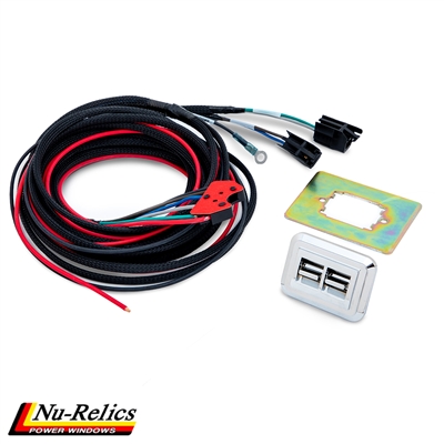 Nu-Relics Power Window Kit For 78-88 G-Body - Regulator & Motor With 2 Nostalgic Switches & Harness